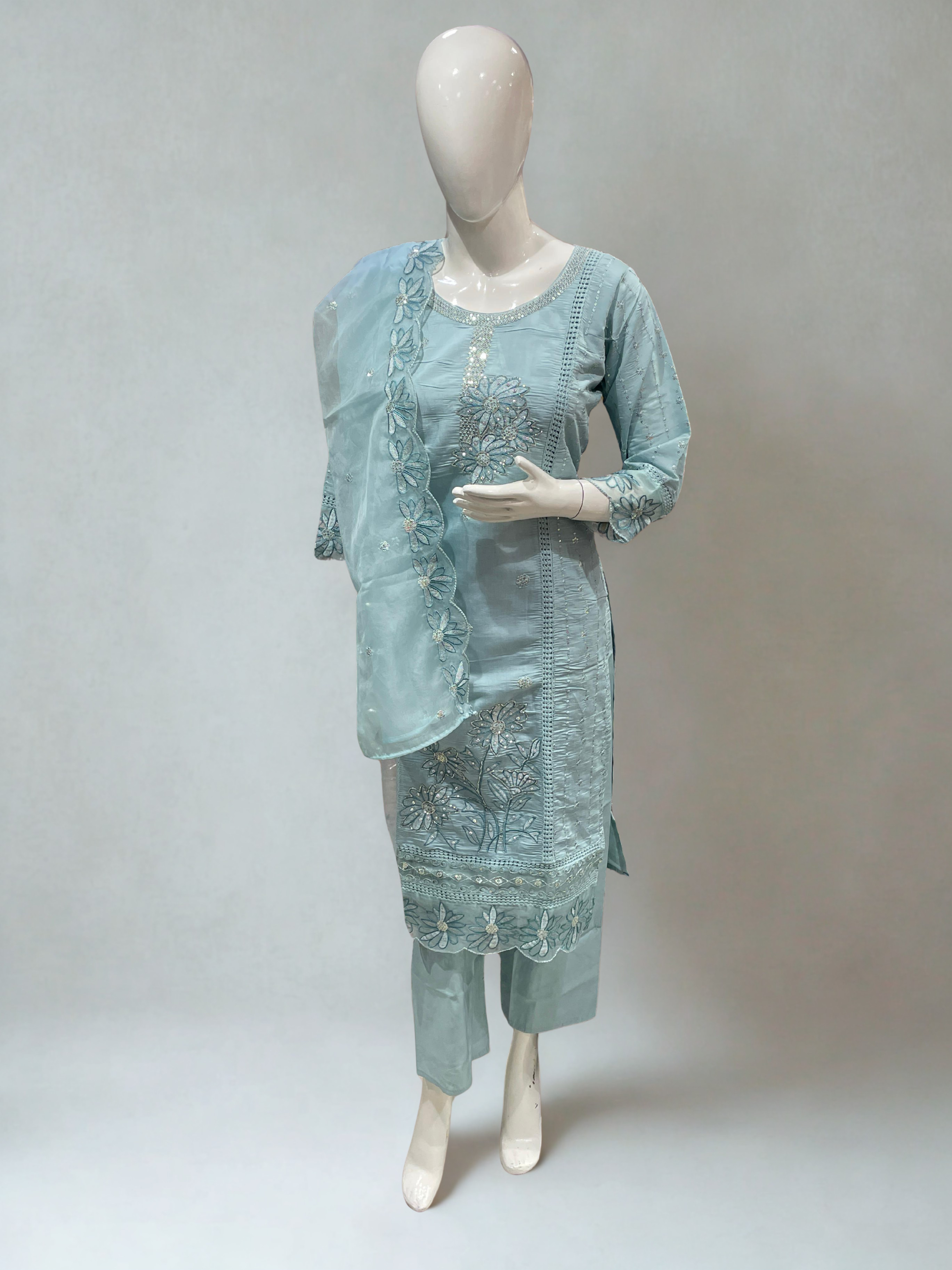 Premium Ready-Made Silk Suits for Women | Embroidered Suits M–XXL | Free Home Delivery